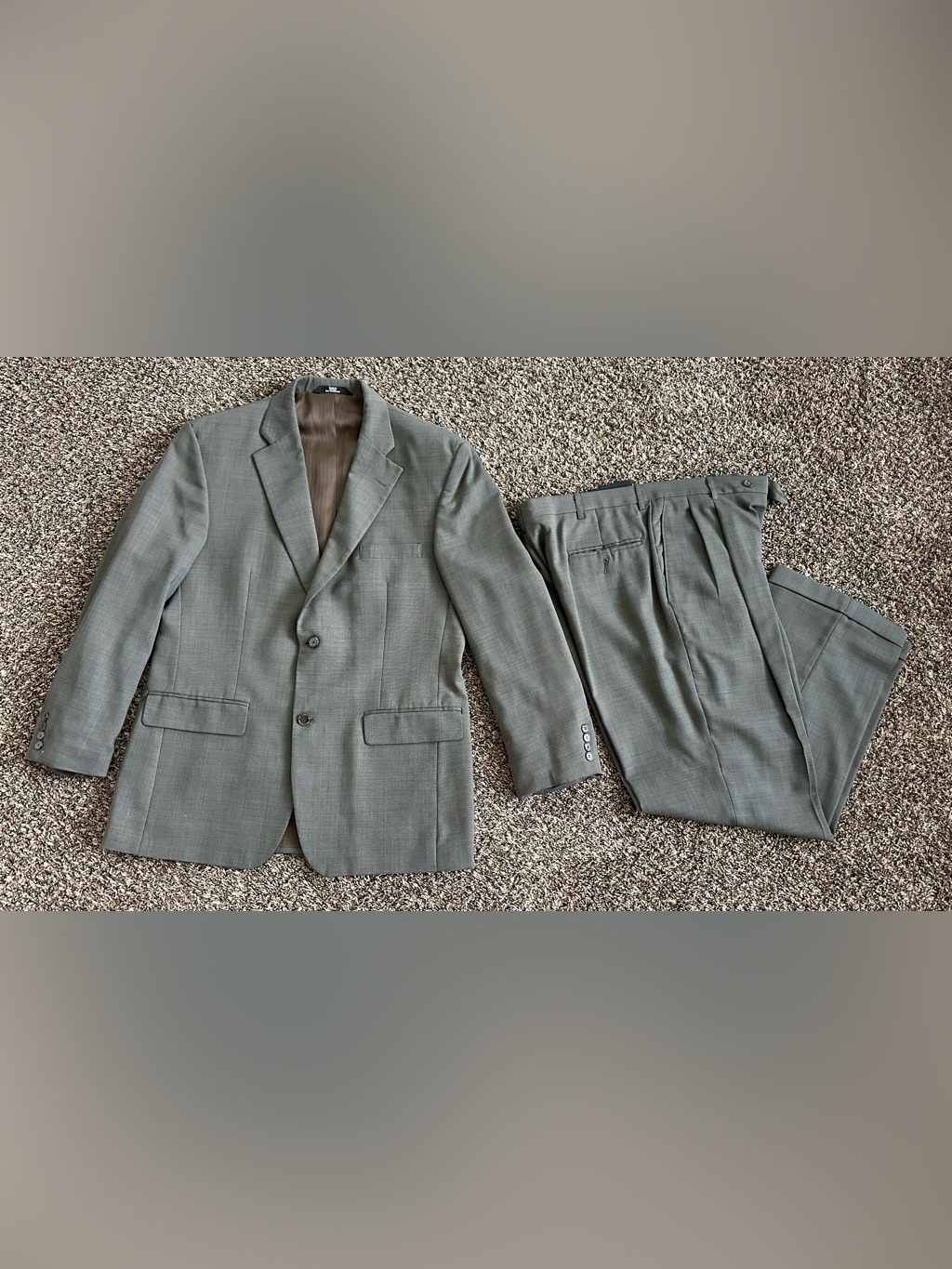 Vintage Haggar Black Label Men's Suit Classic Grey 42r, Pants 36x30